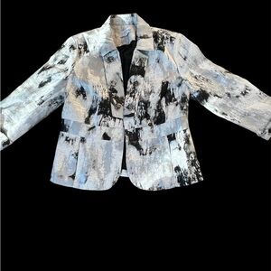 Erin London Artistic Black and Gray Blazer …with bling !